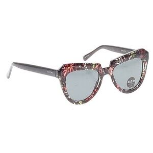 KOMONO Stella Sunglasses NEW with case Fern Red Green Floral